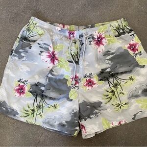 Faconnable Gray and Green Swim Shorts